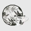 Gucci Kaffee- Und Untertasse Mit Herbarium-motiv In Black