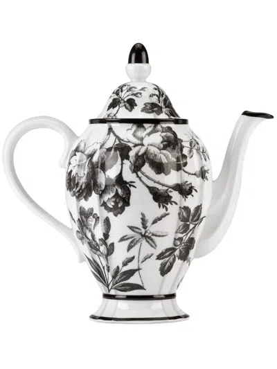 Gucci Herbarium Floral-print Coffee Pot In Black