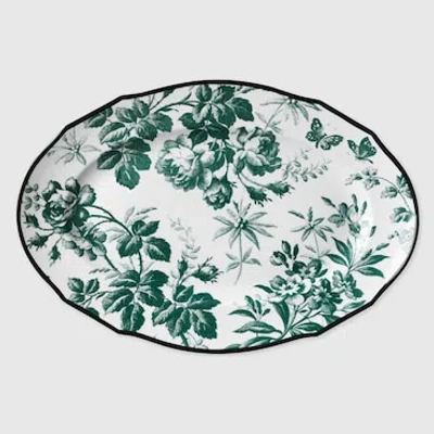 Gucci Herbarium Oval Tray In Undefined