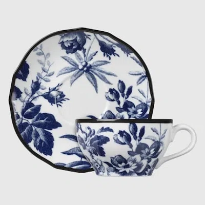 Gucci Tee- Und Untertasse Mit Herbarium-motiv In Undefined