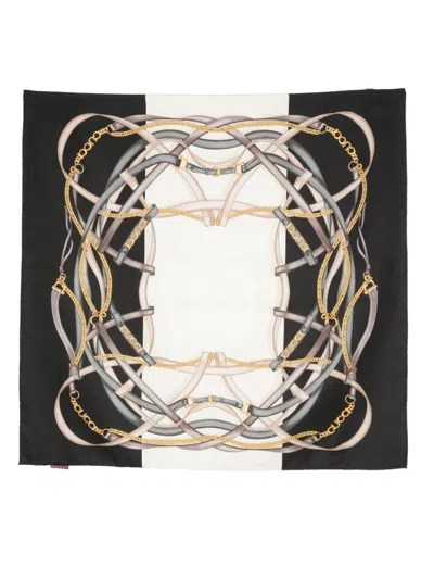 Gucci Heritage-print Scarf In White