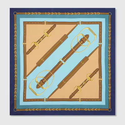 Gucci "heritage" Scarf In Silk In Multi