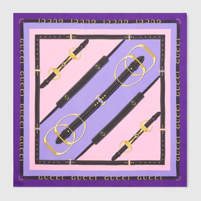 Gucci "heritage" Scarf In Silk In Multi