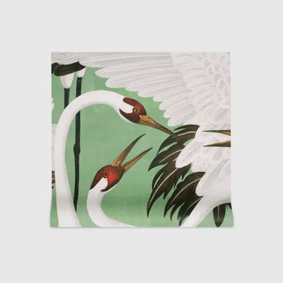 Gucci Heron Print Wallpaper In Green
