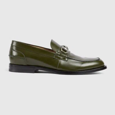 Gucci Men's Loafer With Horsebit In Green