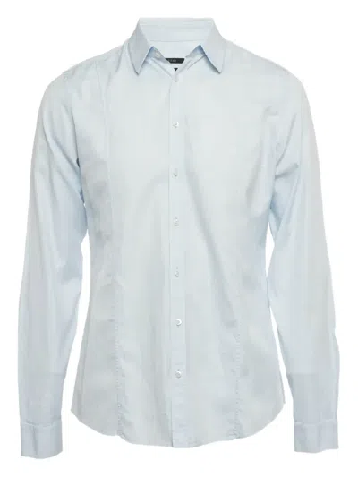 Pre-owned Gucci Herringbone Shirt In Blue
