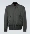 Gucci Herringbone Wool Bomber Jacket In Gray