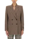 Gucci Double-breasted Herringbone Blazer