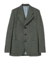 Gucci Herringbone Wool Mouliné Jacket In Gray