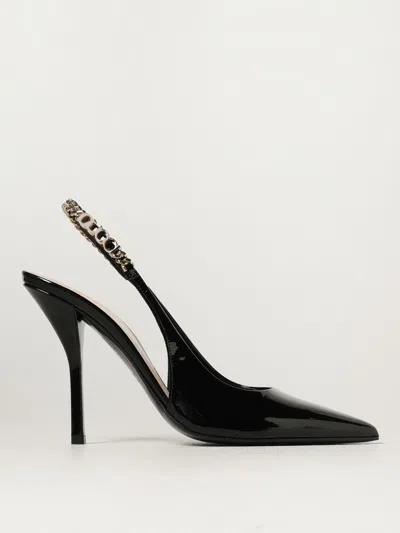 Gucci Signoria Embellished Patent-leather Slingback Pumps In Black