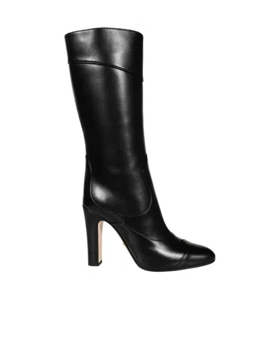 Gucci High Heeled Leather Boots In Black