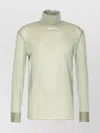 Gucci High Neck Long Sleeve Sheer Shirt In White