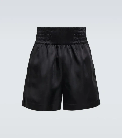 Gucci High-rise Duchesse Shorts In Black
