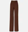 Gucci Women Brown Technical Panama Trousers In Brown