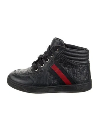Pre-owned Gucci Kids' High Top Sneakers In Blue