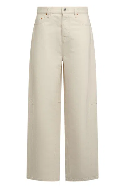 Gucci High-waist Tapered-fit Trousers In Beige