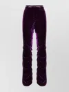 Gucci High Waist Velvet Pant With Ruched Detailing
