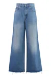 Gucci High-waist Wide-leg Jeans In Blue