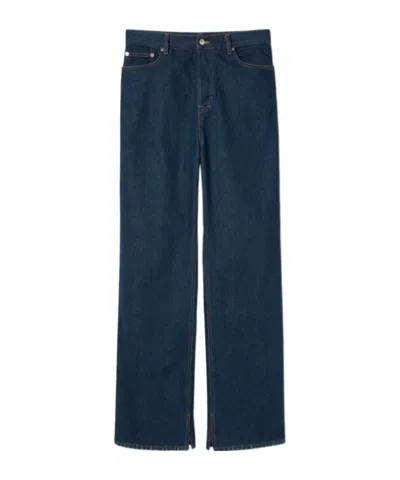 Gucci High Waist Wide Leg Jeans In Blue