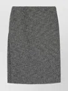 Gucci High-waisted Buttoned Wool Skirt Featuring Slit In Multi