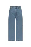 Gucci Womens Blue Wide-leg Mid-wash Denim Jeans In Blue