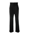 Gucci High-waisted Wool Trousers In Black