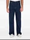 Gucci Mens Dark Blue Brand-embossed Mid-rise Straight-leg Jeans In Blue