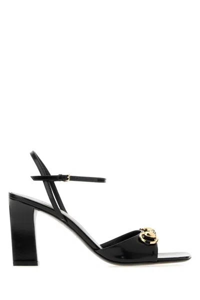 Gucci High-heeled Sandal In Leather In Black