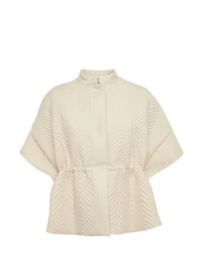 Pre-owned Gucci High-neck Quilted Jacket In Neutral