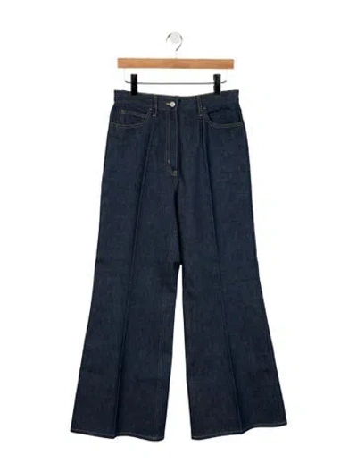 Pre-owned Gucci High-rise Flared Jeans In Blue