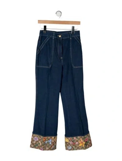 Pre-owned Gucci High-rise Flared Jeans In Blue