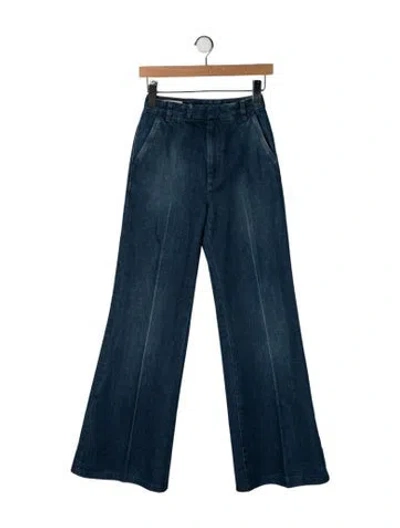 Pre-owned Gucci High-rise Flared Jeans In Blue