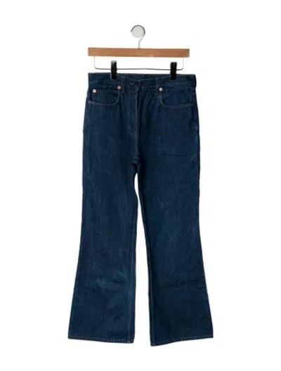 Pre-owned Gucci High-rise Flared Jeans In Blue