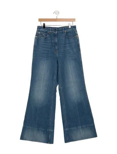 Pre-owned Gucci High-rise Flared Jeans In Blue