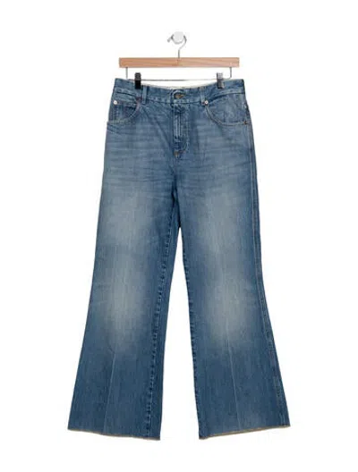 Pre-owned Gucci High-rise Flared Jeans In Blue