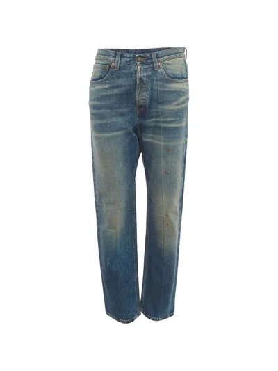 Pre-owned Gucci High-rise Jeans In Blue