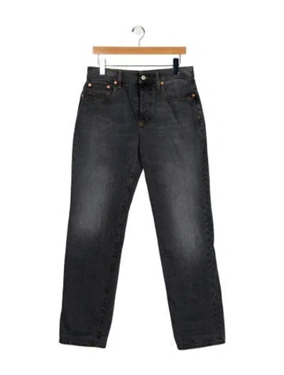 Pre-owned Gucci High-rise Straight Leg Jeans In Blue