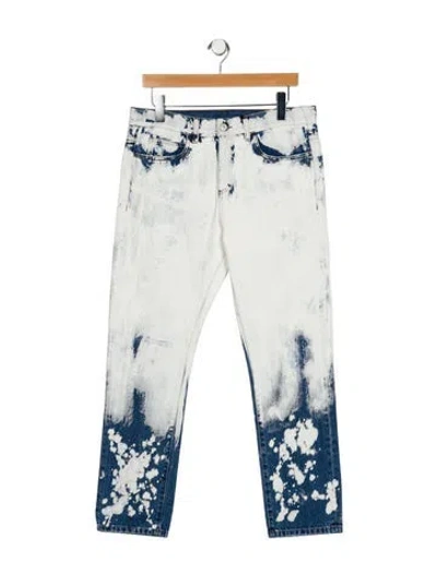 Pre-owned Gucci High-rise Straight Leg Jeans In Blue