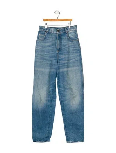 Pre-owned Gucci High-rise Straight Leg Jeans In Blue