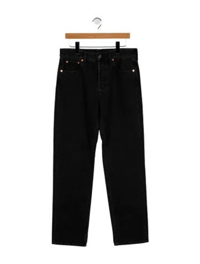 Pre-owned Gucci High-rise Straight Leg Jeans W/ Tags In Black