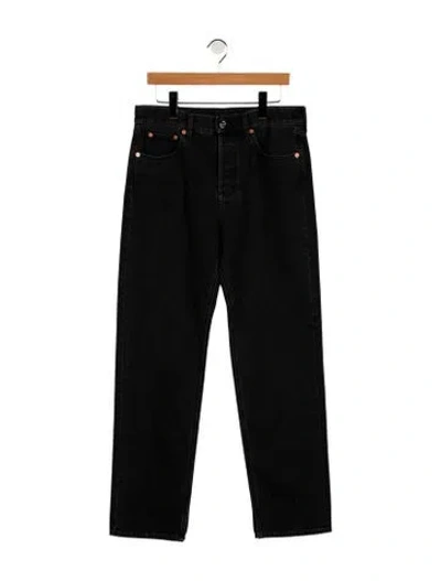 Pre-owned Gucci High-rise Straight Leg Jeans W/ Tags In Black