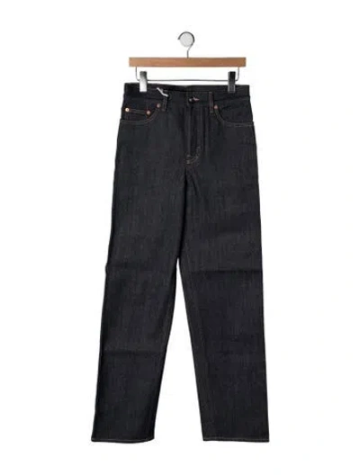 Pre-owned Gucci High-rise Straight Leg Jeans W/ Tags In Blue