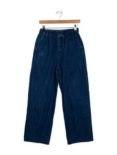Pre-owned Gucci High-rise Wide Leg Jeans In Blue