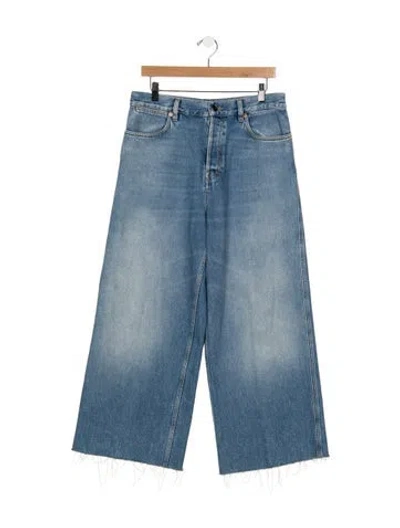 Pre-owned Gucci High-rise Wide Leg Jeans In Blue