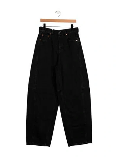 Pre-owned Gucci High-rise Wide Leg Jeans W/ Tags In Black