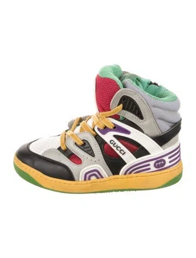 Pre-owned Gucci Babies' High-top Sneakers In Green