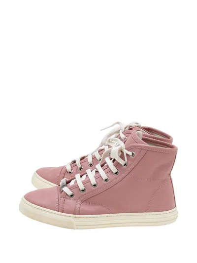 Pre-owned Gucci High-top Sneakers In Pink