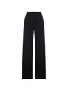 Gucci Stretch Wool Blend High Waist Trousers In Black