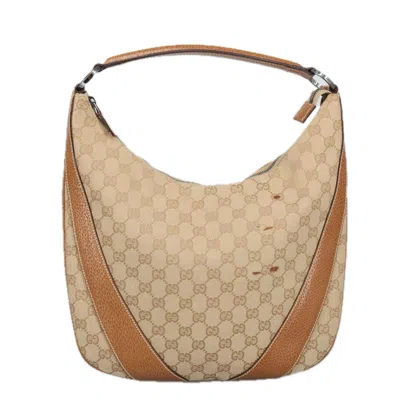 Pre-owned Gucci Hobo Beige Canvas Shoulder Bag ()