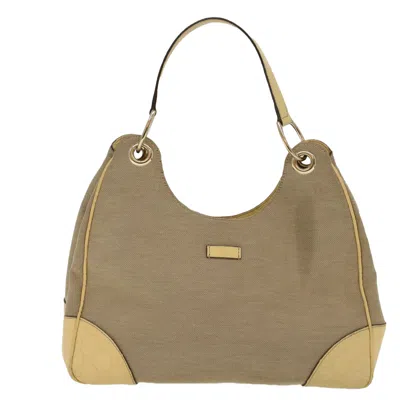Pre-owned Gucci Hobo Grey Canvas Shoulder Bag ()